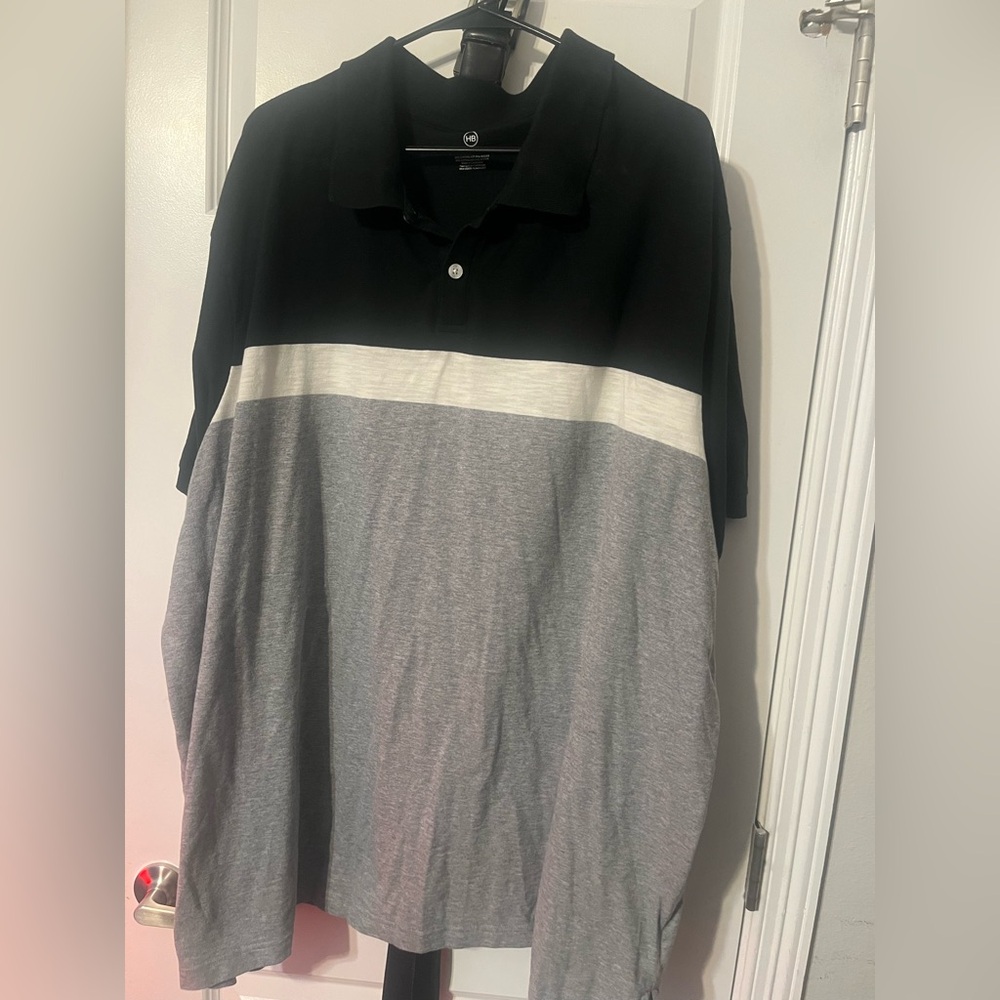 Classic Black and Gray Men's Polo Shirt